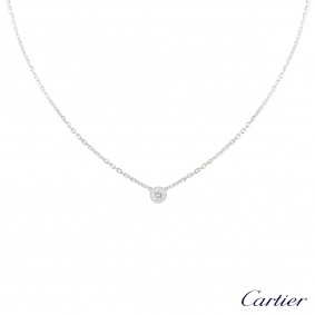 Cartier White Gold Diamants Legers Necklace B7224515